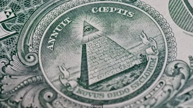Baadhi huamini michoro iliyo kwenye dola za Marekani ina uhusiano na Illuminati