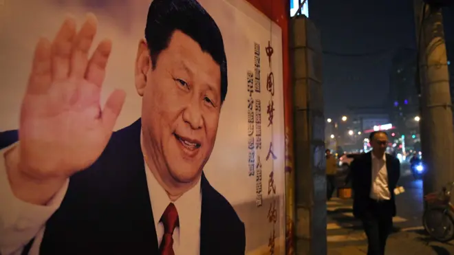 Roadside poster of Mr Xi