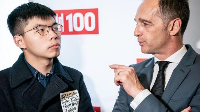 Joshua Wong trò chuyện cùng Ngoại trưởng Đức Heiko Maas tại sự kiện Bild100-Party hôm 8/9