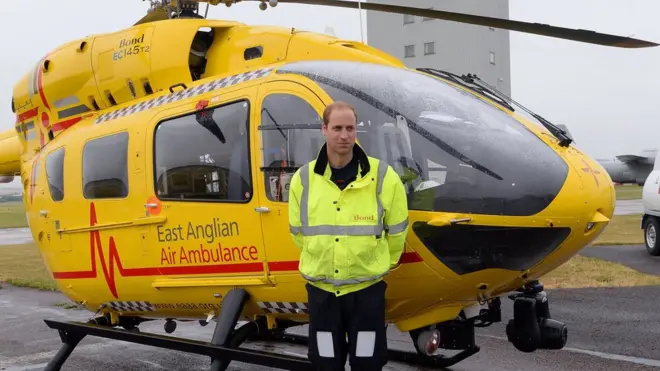 Уильям два года проработал в медицинской авиации Восточной Англии