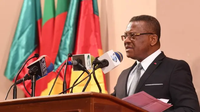 Cameroon Prime Minister Joseph Dion Ngute for di national dialogue