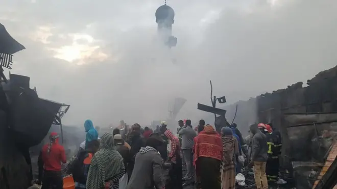 ሓደጋ ባርዕ ሓዊ ኣብ ጥቓ መስጊድ ኣንዋር ኣዲስ ኣበባ