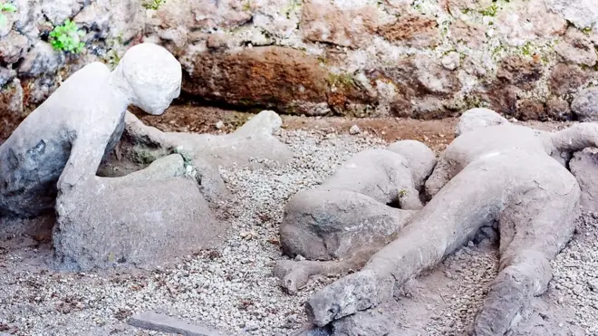 Los habitantes de Pompeya no lograron escapar de la erupción del volcán.