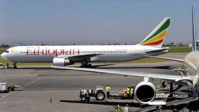 इथियोपियन एयरलाइन के विमान की फ़ाइल तस्वीर