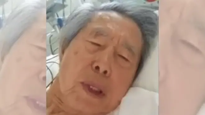 Captura de pantalla de un video de Alberto Fujimori.