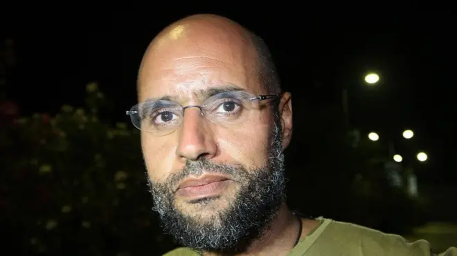 Saif al-Islam Gaddafi dey wanted by international court for war crimes and e dey rarely seen for public (archive photo)