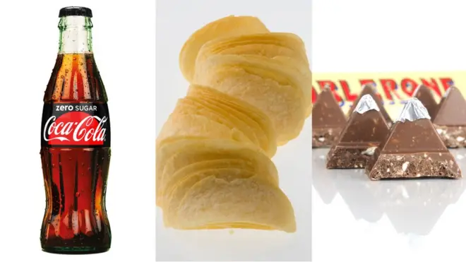 Coca-Cola, Pringles y Toblerone