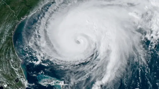 Hurricane Humberto, as captured by NOAA