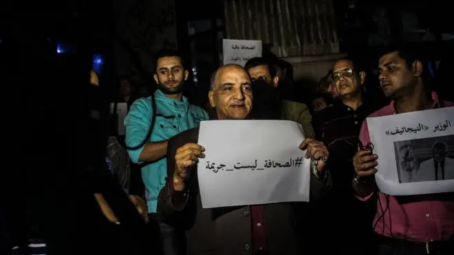 صحفيون مصريون يطالبون بحرية الإعلام