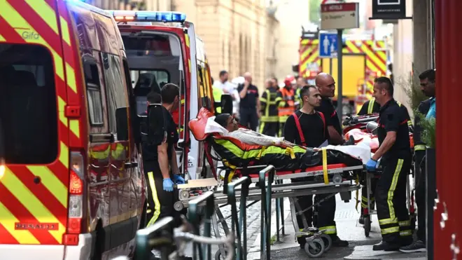 Пострадавшие в результате взрыва были доставлены в больницу