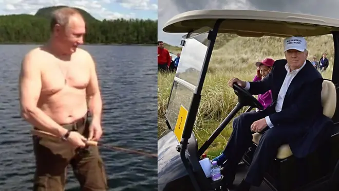 シベリア南部で休暇を過ごすロシアのウラジーミル・プーチン大統領の様子が公開された。米国のドナルド・トランプ大統領も休暇に入った。2人の休暇の過ごし方は対照的だ。