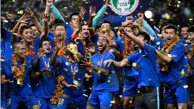 2020年，江蘇蘇寧奪得隊史首個中超聯賽冠軍。