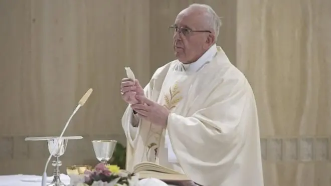 มีการบันทึกวิดีโอพระดำรัสของสมเด็จพระสันตะปาปายังตำหนักที่ประทับในนครวาติกัน