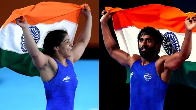 ਸਾਕਸ਼ੀ ਮਲਿਕ ਤੇ ਬਜਰੰਗ ਪੁਨੀਆ