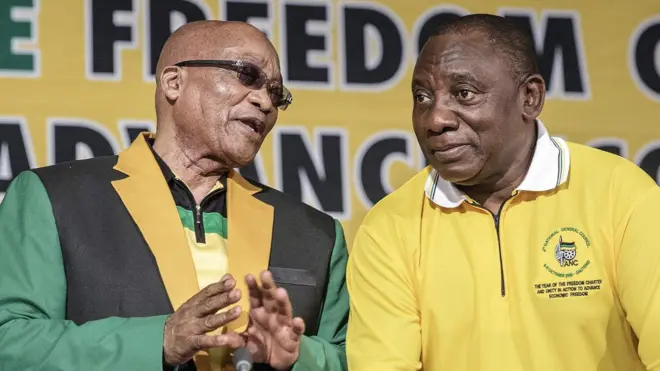 Jacob Zuma(akaekpe) na Cyril Ramaphosa(akanri)