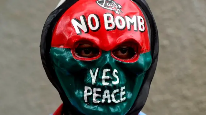 परमाणु हथियारों के ख़िलाफ़ प्रदर्शन