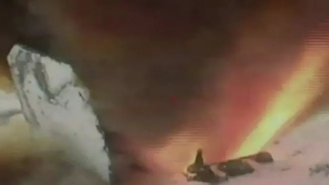 لحظة إطلاق الصاروخ الروسي أفانغارد