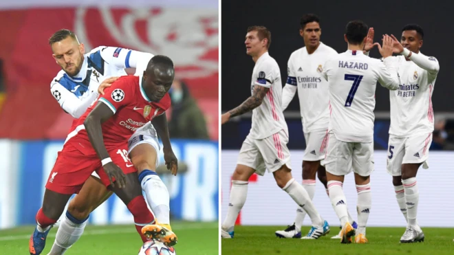 Sadio Mane and Real Madrid players