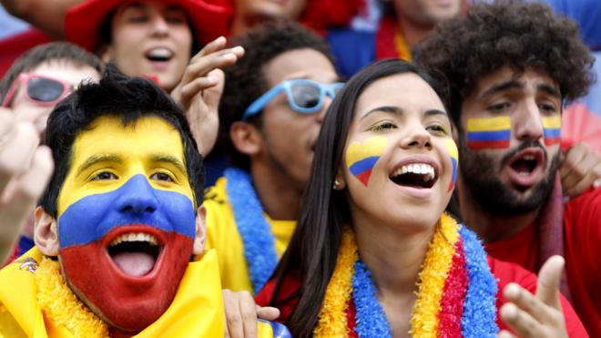 Колумбийские футбольные болельщики