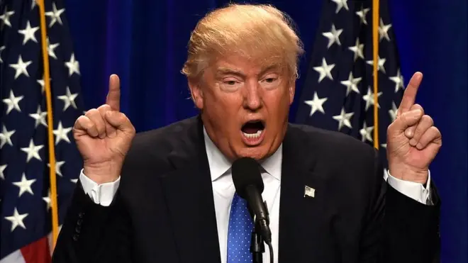 Republican presidential candidate Donald J. Trump speaks at the Saint Andelm College New Hampshire Institute of Politics in Manchester, New Hampshire June 13, 2016.