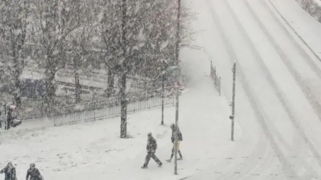 BBC Weatherwatcher AJ took this image from their office window in Stirling