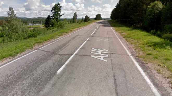 Интенсивность движения по трассе близ посёлка Хохотуй невысока