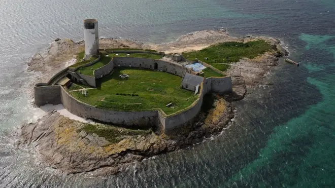 An aerial view of the Fort of Cigogne