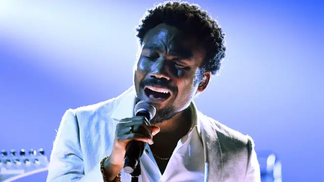 Childish Gambino performing at last year's Grammys ceremony