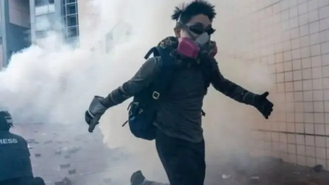 વિરોધકર્તાનો ફોટો