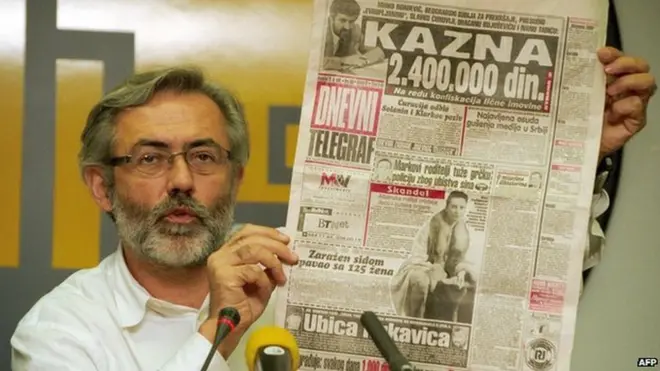 „Kazna koja je dosuđena Ćuruvijinim novinama bila je kao danas milion evra", kaže Bujošević.