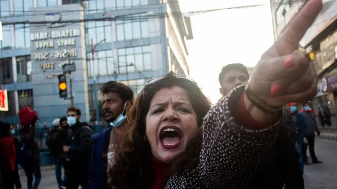 नेपाल प्रदर्शनकारी