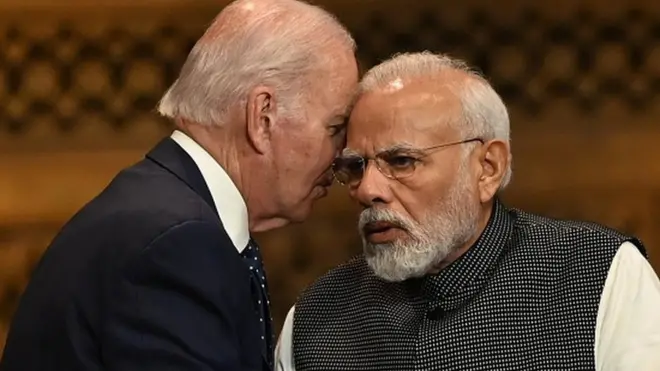 Narendra Modi and Joe Biden