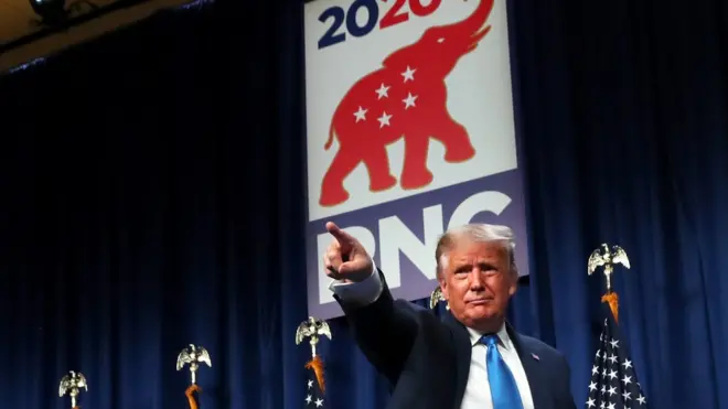 Donald Trump, Cumhuriyetçi Parti tarafından ikinci defa başkanlık için aday gösterildi.