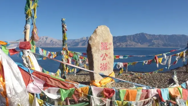 2017 में ली गई पैगोंग त्सो झील की तस्वीर