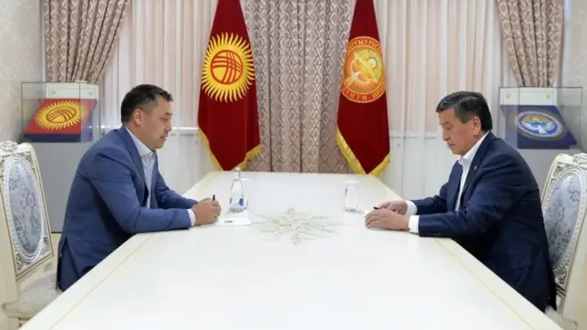 Президент Сооронбай Жээнбеков ЖК тарабынан өкмөт башчылыкка шайланган Садыр Жапаров менен жолугушканы белгилүү болду.