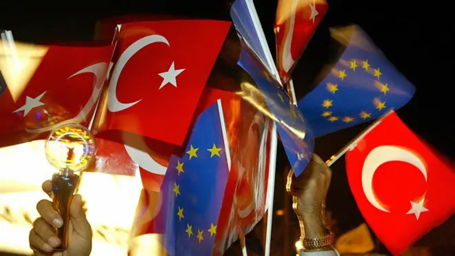 AB ve Türk bayrakları