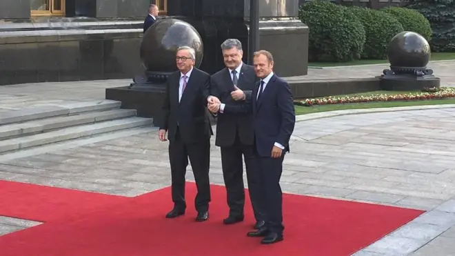 У четвер в Києві проходить саміт Україна-ЄС - Петро Порошенко зустрівся з лідерами Євросоюзу Дональдом Туском та Жаном-Клодом Юнкером