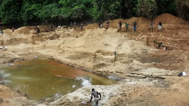 Une mine de diamant en Centrafrique - archives