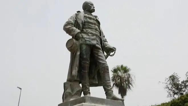 La statue de Louis Faidherbe à St Louis, au Sénégal