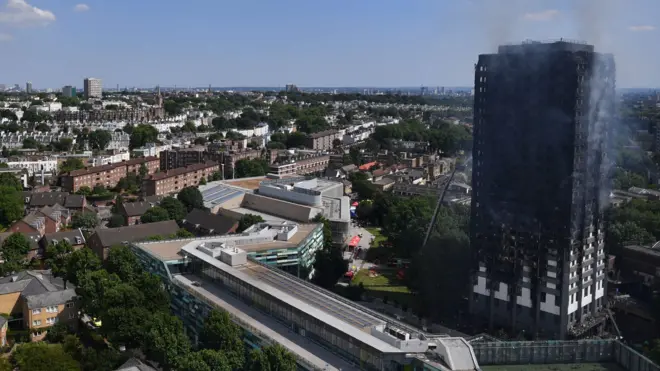 Binadaki yangın günün ilerleyen saatlerinde de devam etti