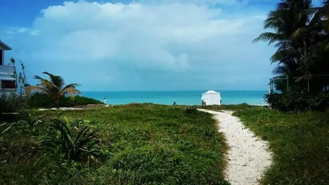Camino a una playa en Cancún
