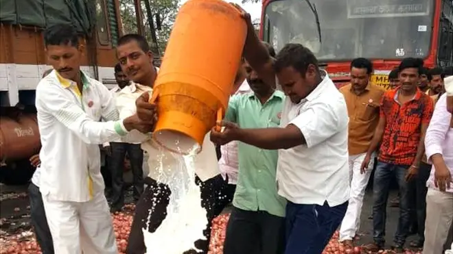 महाराष्ट्र में किसानों का प्रदर्शन