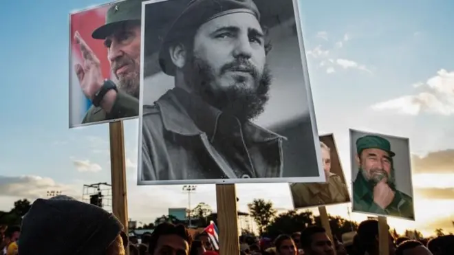 People gather before the start of the last ceremony to pay homage to the late Cuban leader Fidel Castro in Santiago