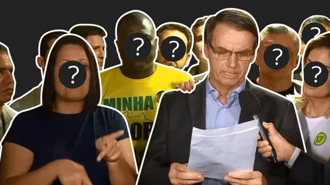 Bolsonaro discursou ao ladoslots foguetealiados, uma intérpreteslots fogueteLibras e a esposa depois das eleições no domingo, 28