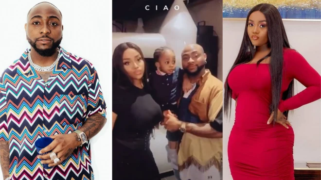 Nigeria afrobeat singer, Davido and im baby mama Chef Chioma