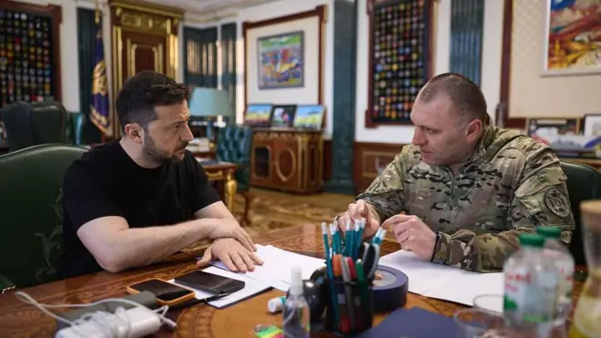 Zelenskiy ve SBU'nun başı birlikte 