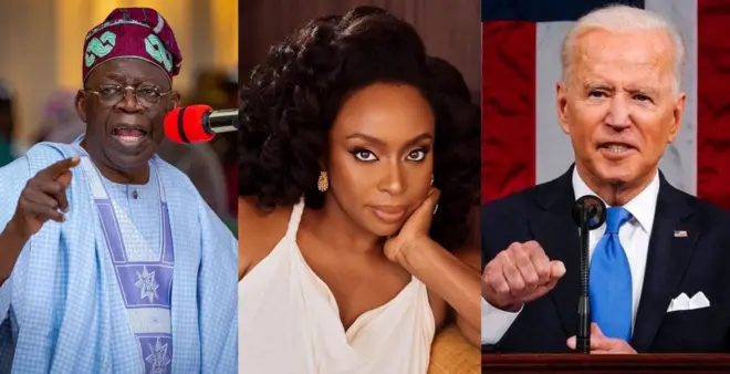 Tinubu, Adichie na Biden 
