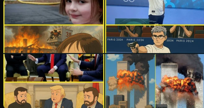 صور لترامب وأحداث هامة في العالم بعد تحويلها لأنمي غيبلي