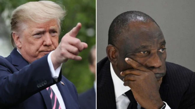 Foto of Donald Trump and Cyril Ramaphosa