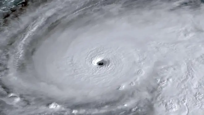 కరీబియన్ సముద్రంలో మెలిస్సా సుడిగుండం శాటిలైట్ చిత్రం 